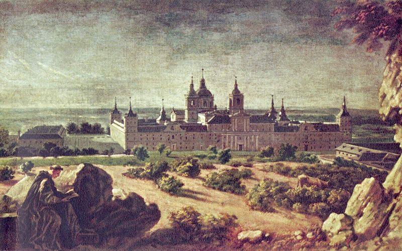 Michel-Ange Houasse Blick auf das Kloster Escorial Spain oil painting art